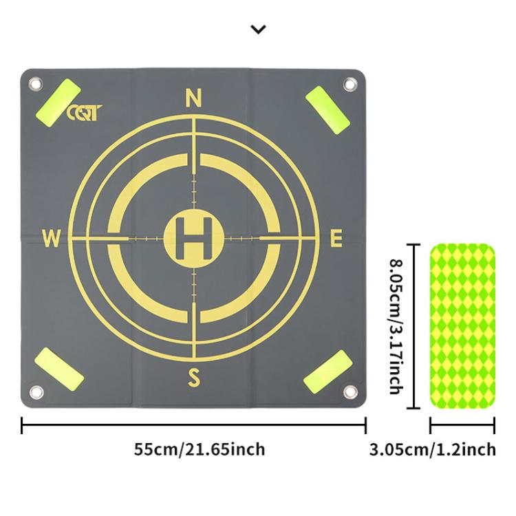 CQT 55cm Universal Reflective Drone Landing Pad Dual-Sided Waterproof Foldable Mat with Ground Pegs CQT 55cm Universal Reflective Drone Landing Pad Dual-Sided Waterproof Foldable Mat with Ground Pegs
